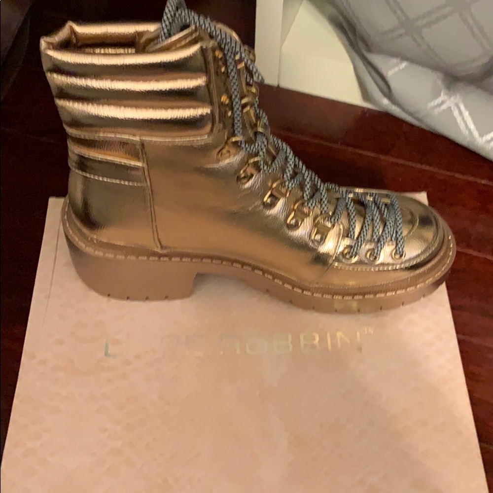 Brand new gold metallic boots